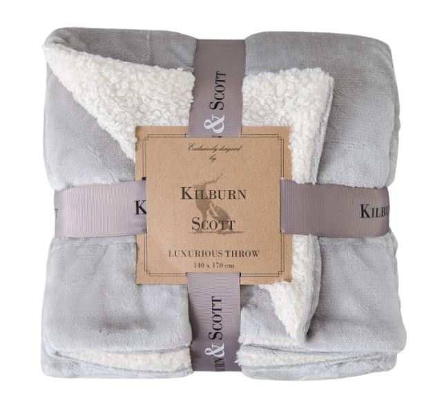 Silver Sherpa Throw 140x170cm