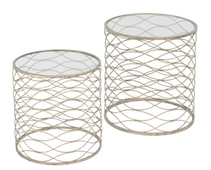 Gatsby Set Of 2 Gold Nesting Side Tables