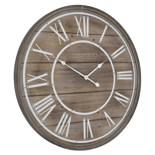 Hemsby Bleach Wooden Wall Clock