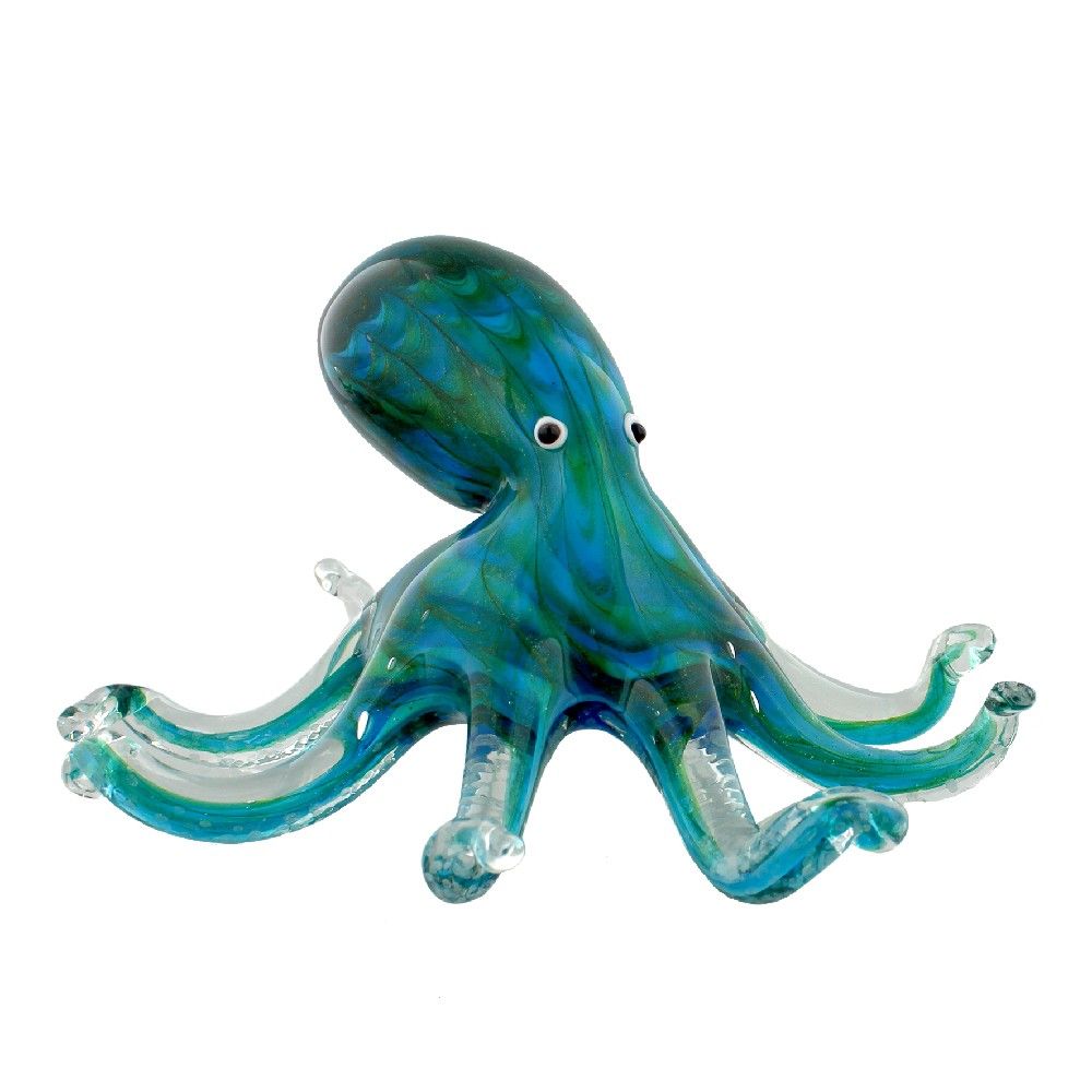 OBJETS D'ART GLASS FIGURINE - OCTOPUS