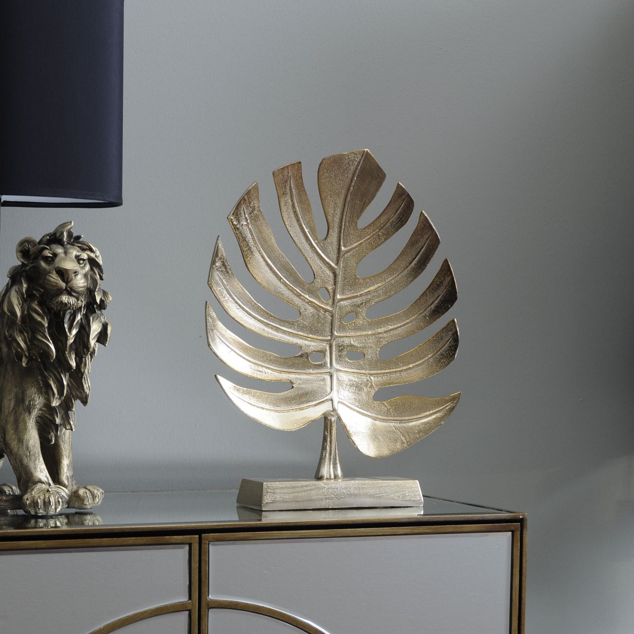 Monstera Gold Leaf Aluminium Sculpture