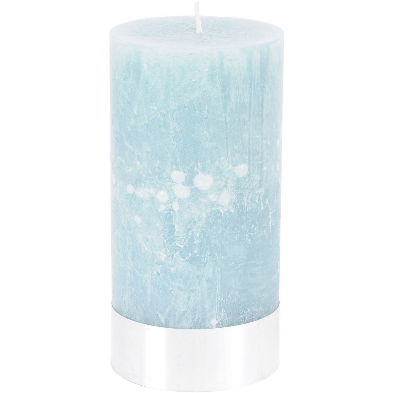 Blue Rustica Pillar Candle 10x20cm