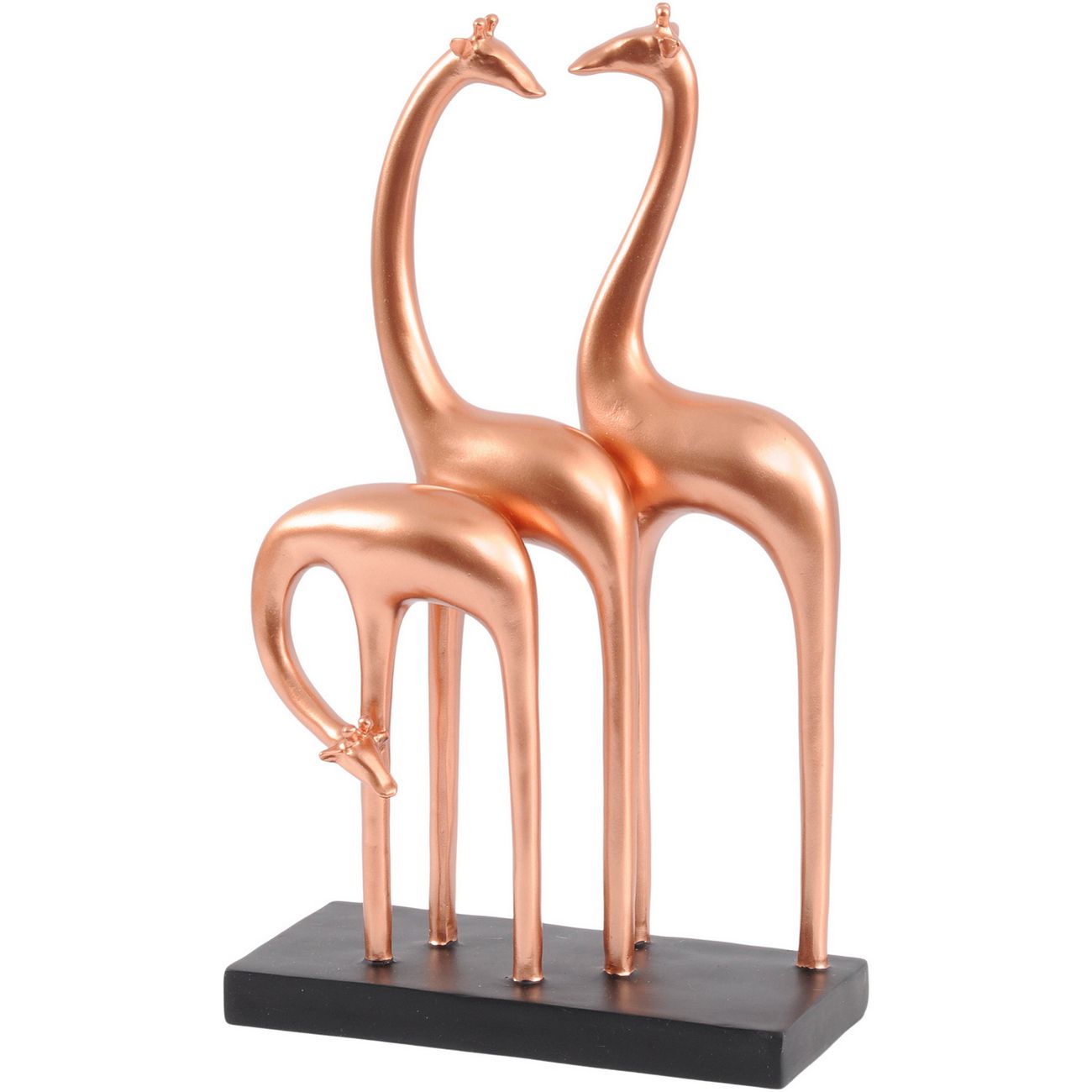 Abstract Rose Gold Giraffe Sculpture