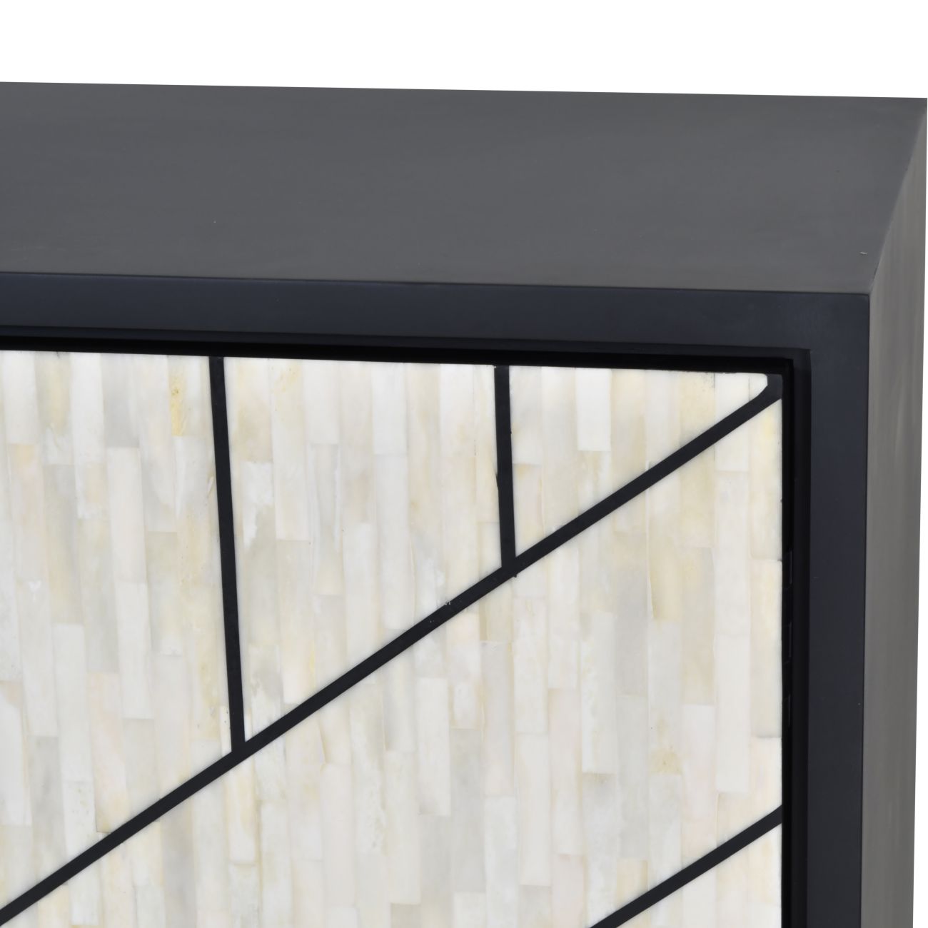 Credenza Abstract 3 Door Cabinet with Bone Inlay