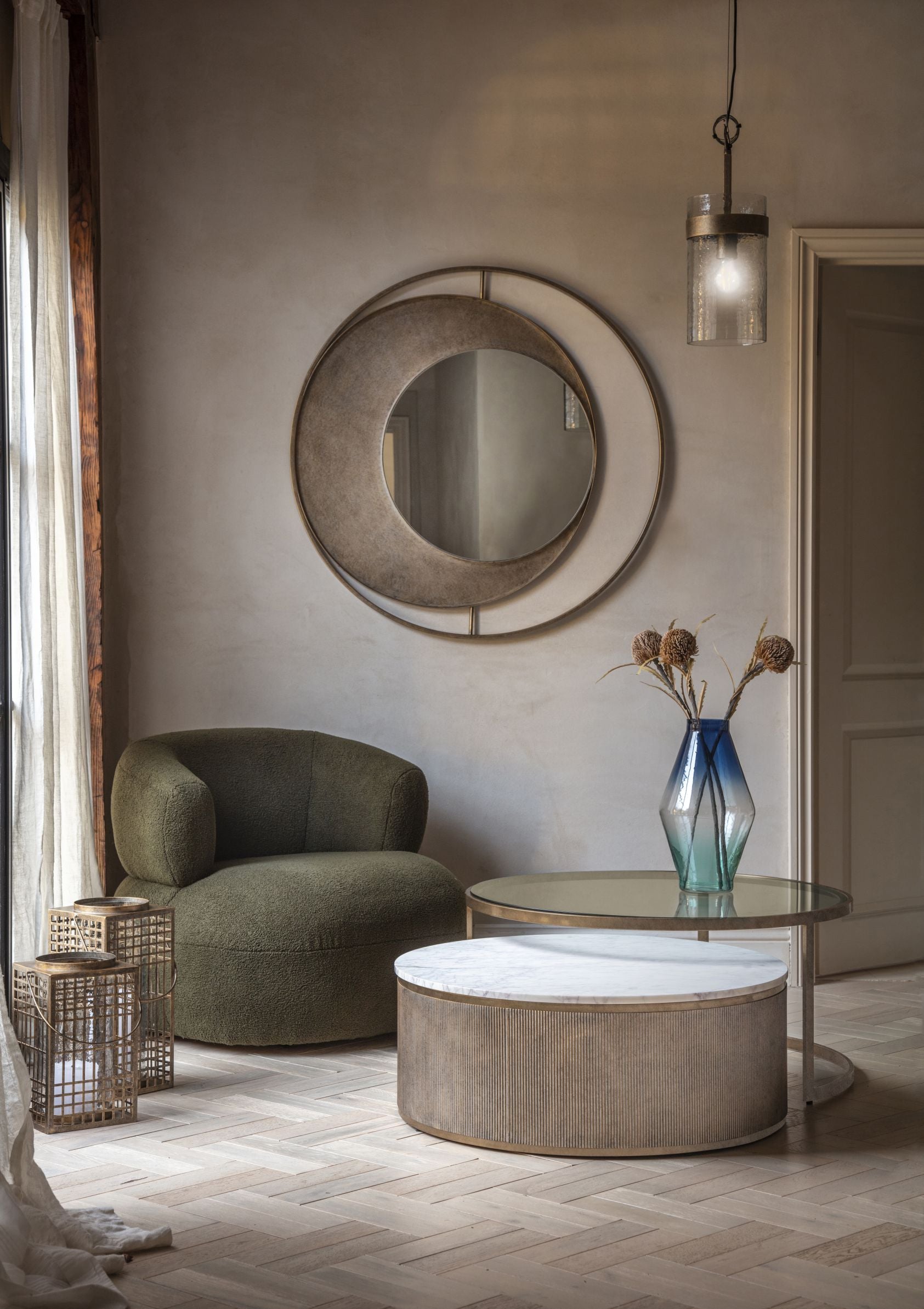 Olivia Occasional Chair in Boucle Hunter Green