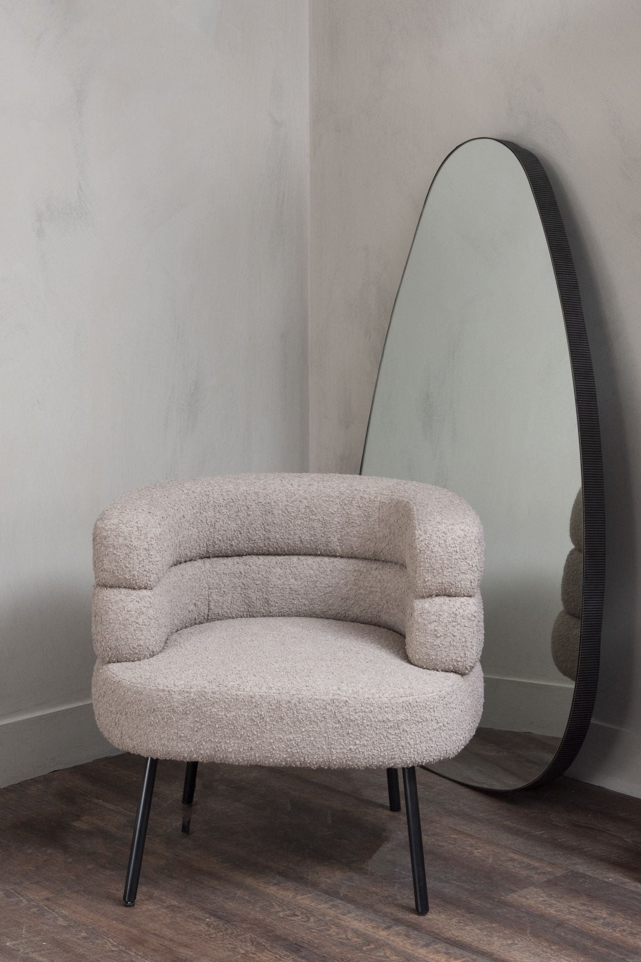 Samantha Occasional Chair in Boucle Taupe