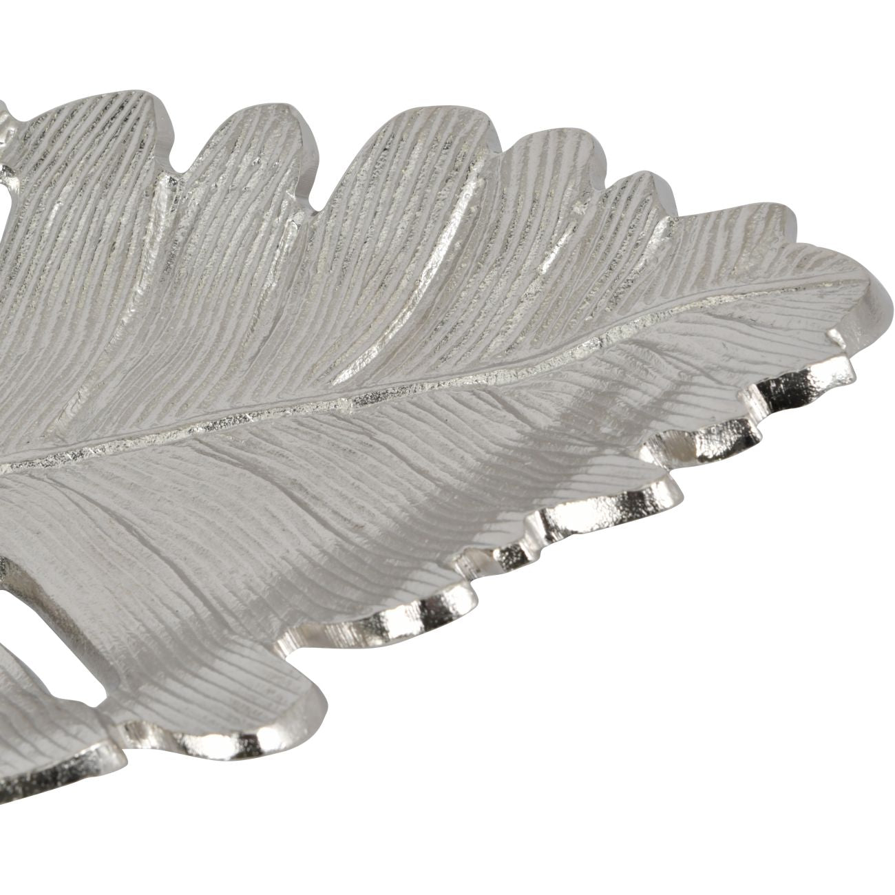 Large Feather Platter in Nickel Finish