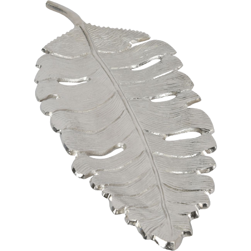Large Feather Platter in Nickel Finish