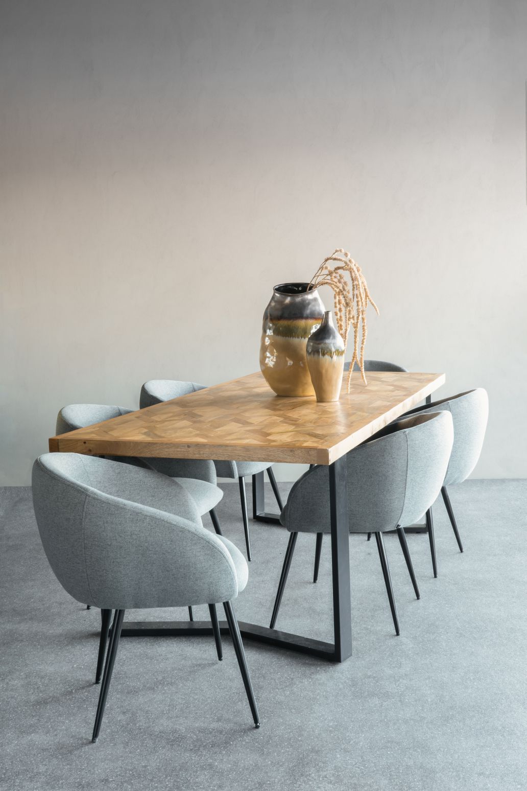 Natalie Dining Chair in Smoke Grey Fabric