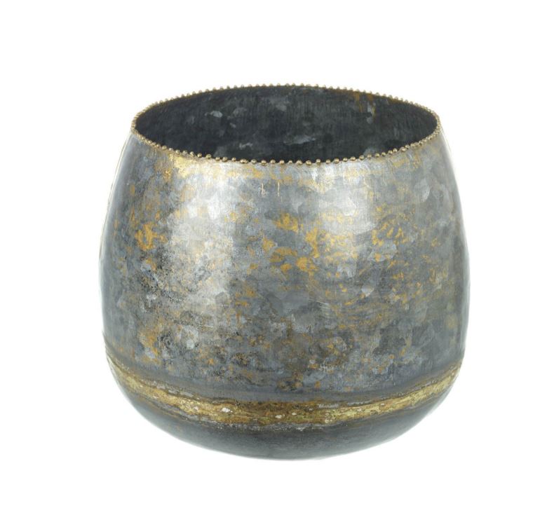 Planter Kenzi Metal GREY/GLD Medium