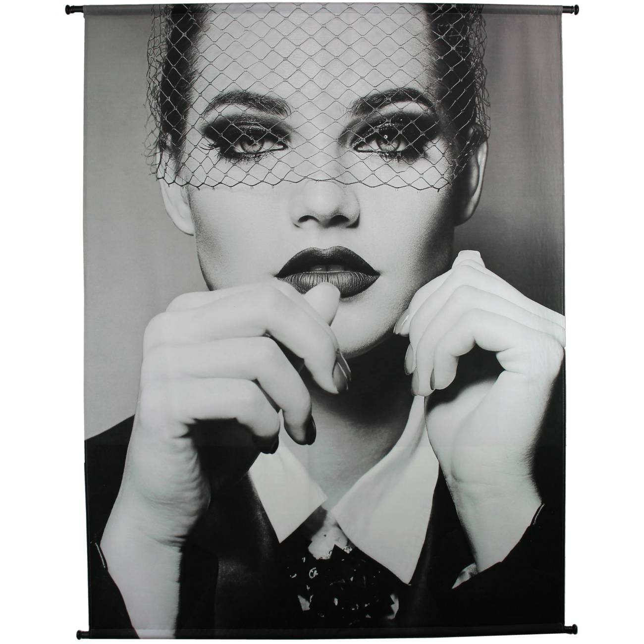Velma Monochrome Portrait Velvet Wall Art
