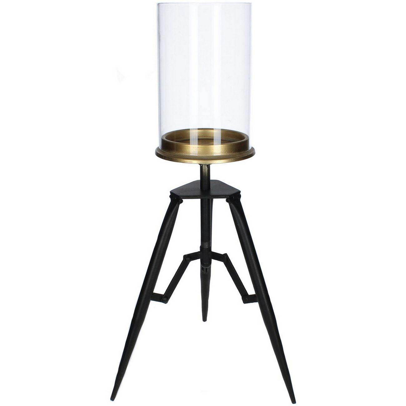 Clear And Black Tripod Hurricane - Small and Medium Sizes