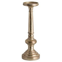 Antique Brass Effect Tall Candle Holder