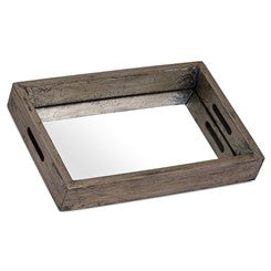 Plateau miroir Augustus avec détails métalliques