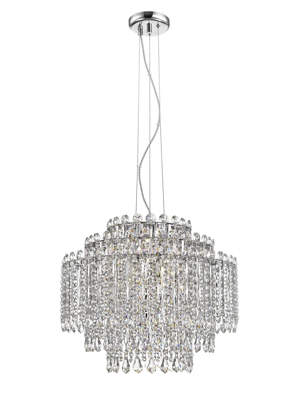 Forli Large Crystal Chrome Chandelier