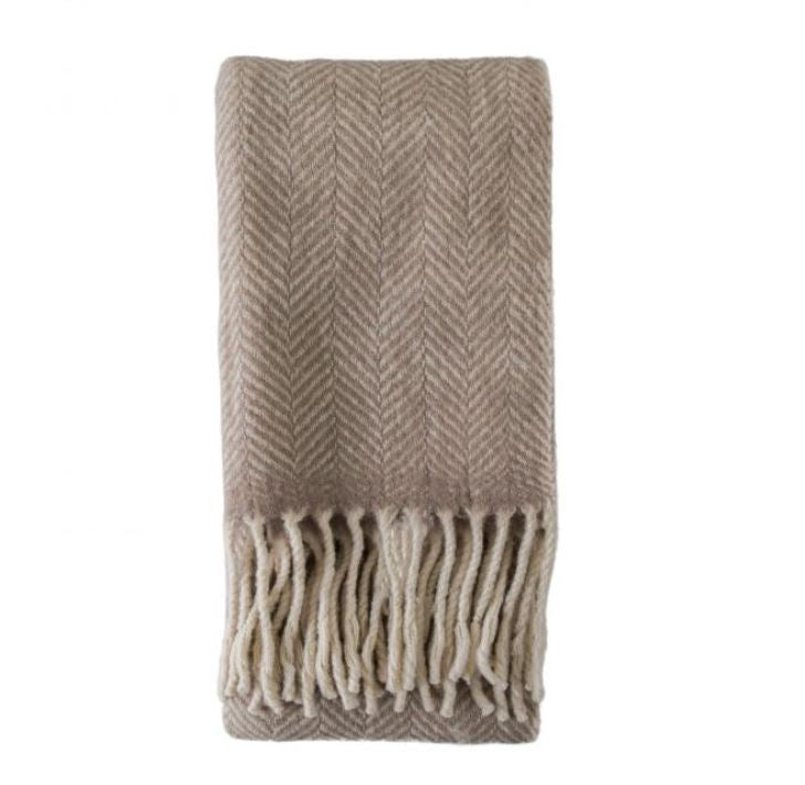 Taupe Wool Throw