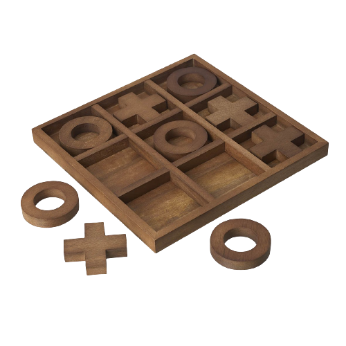 Brown Mango wood Tic Tac Toe Game