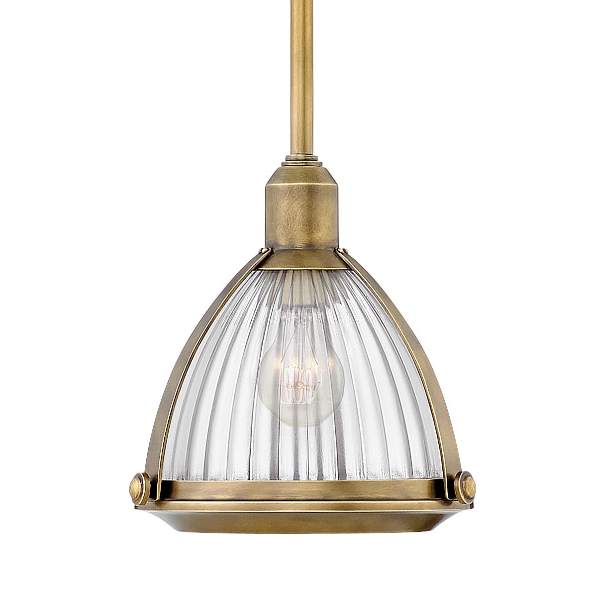 Vintage Ceiling Pendant Light In Heritage Brass Finish