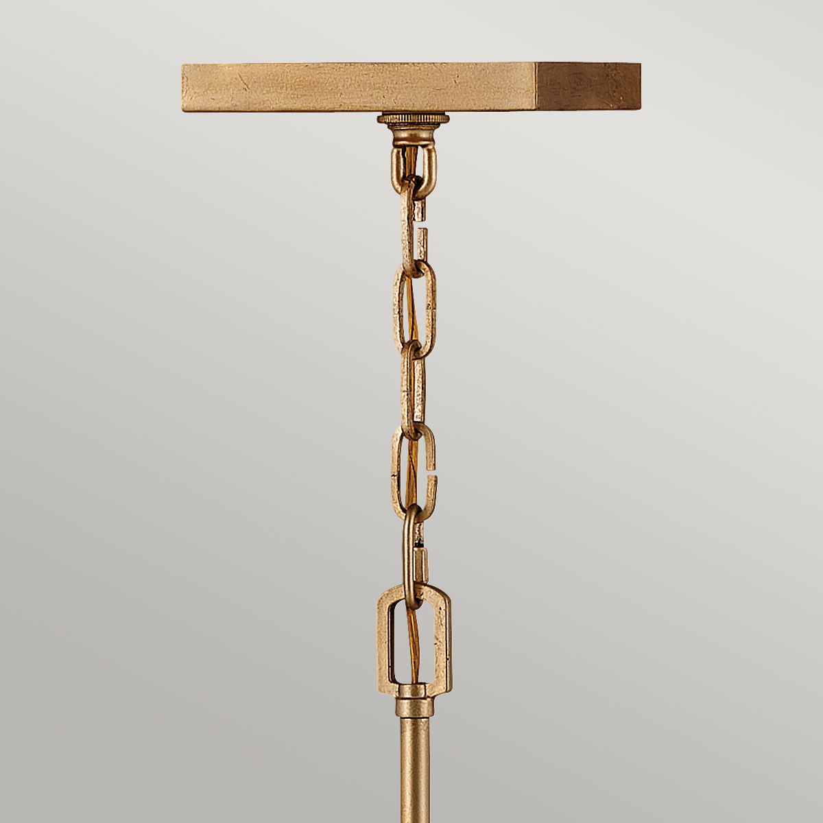 Medium Ceiling Light In Distressed Brass Finish