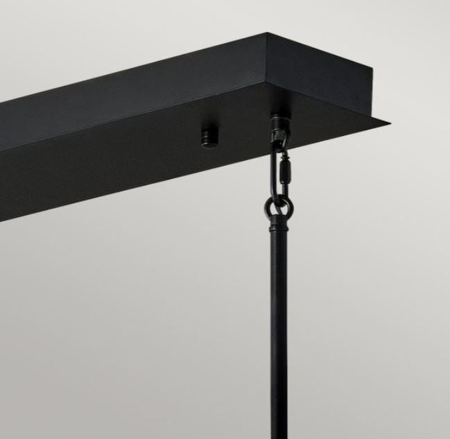 LED Island Pendant Light In Black And Gold Finish