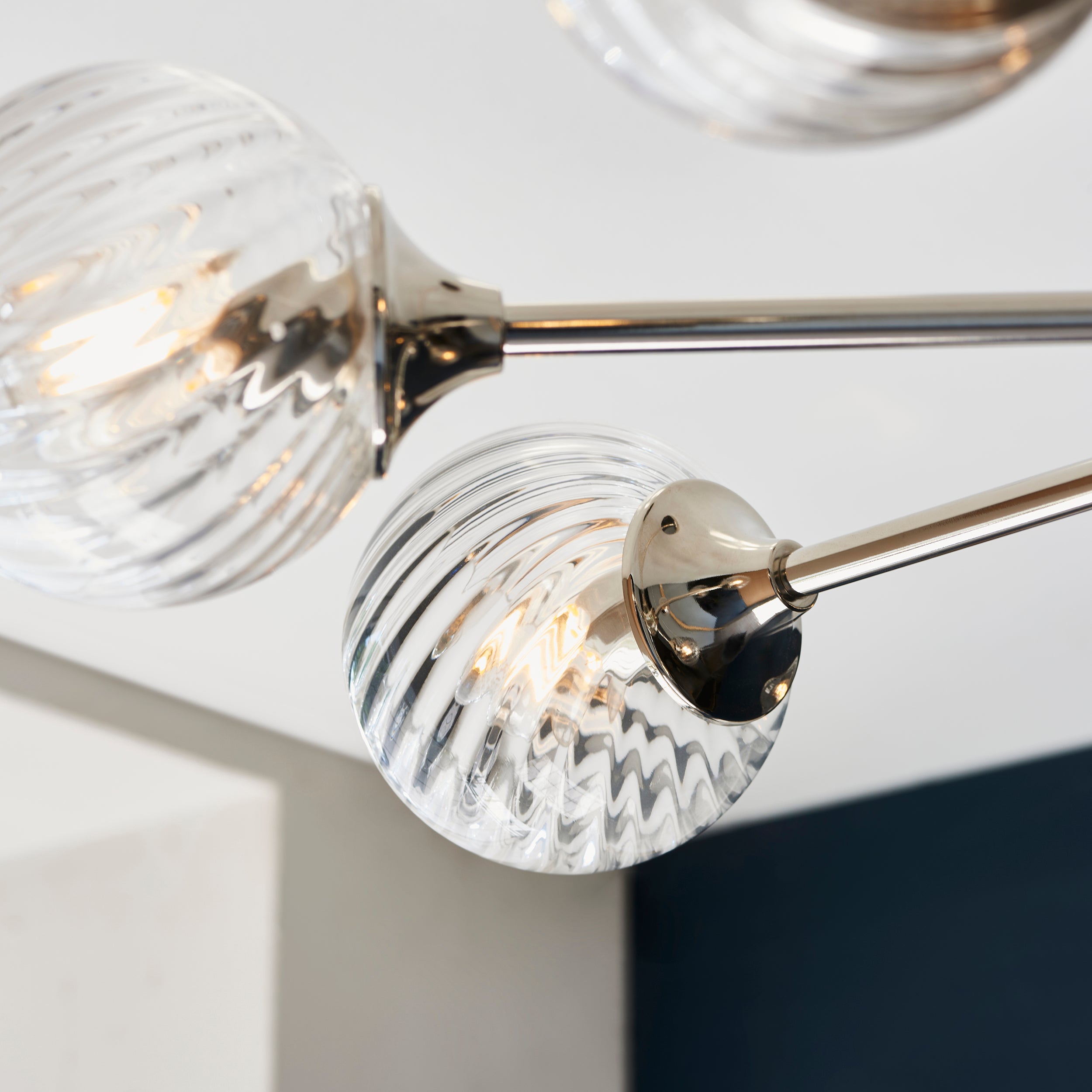 Nickel 8lt Semi-Flush Pendant