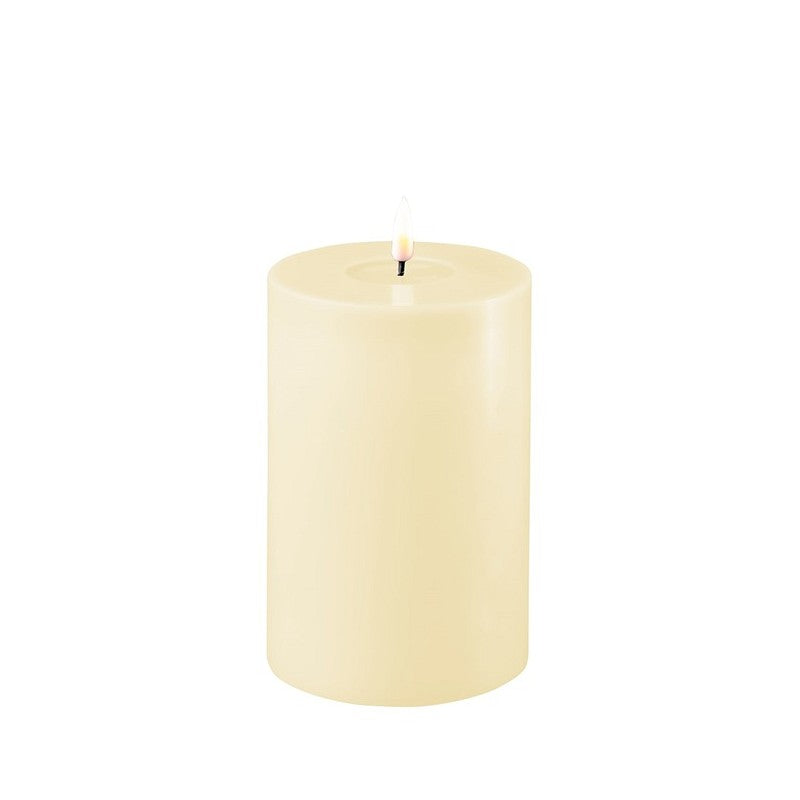 Cream Real Flame LED Candle 10x15cm
