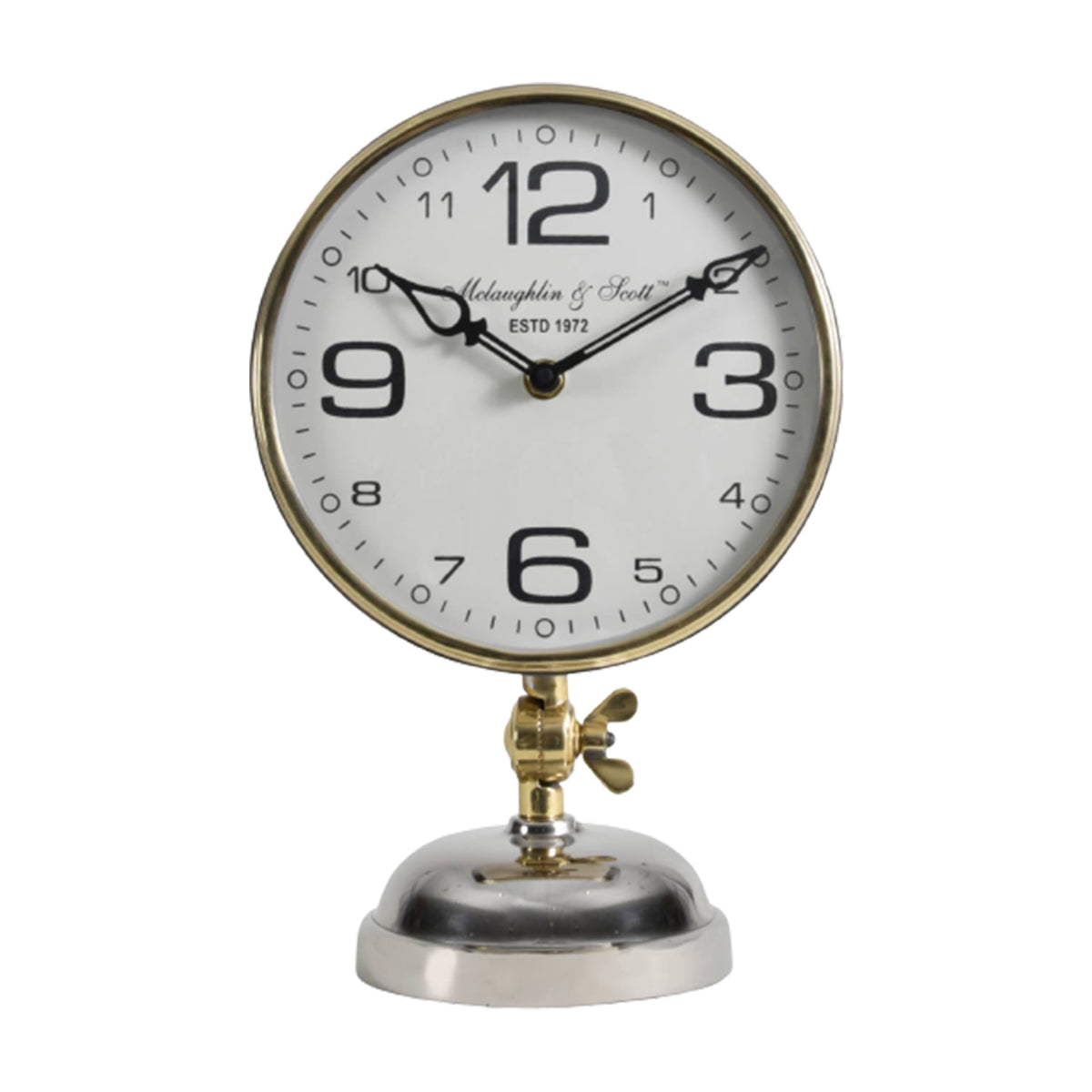 Stollard Gold, Brass and Nickel Mantle clock