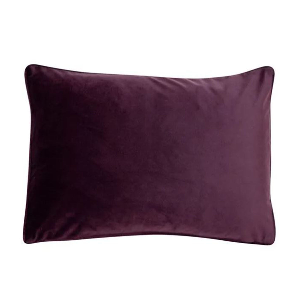 Coussin Velours Aubergine 30x45cm 