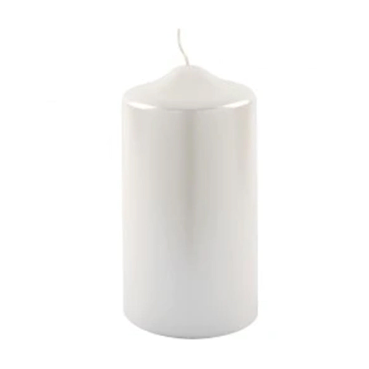 Pearlized White Candle 15cm