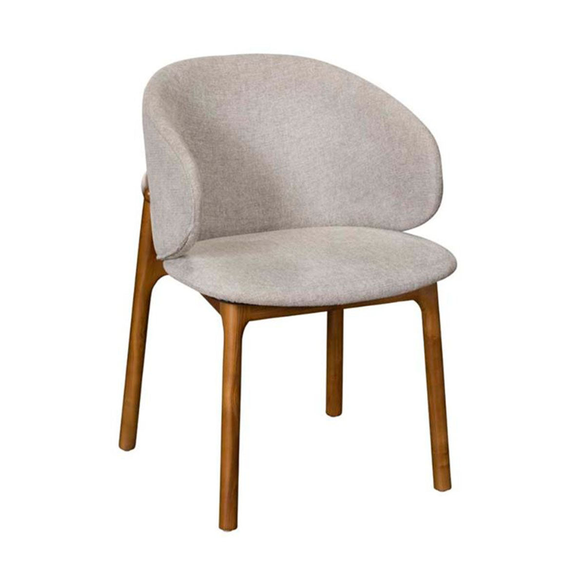 Chaise de salle à manger Eve en coton beige clair - Paire