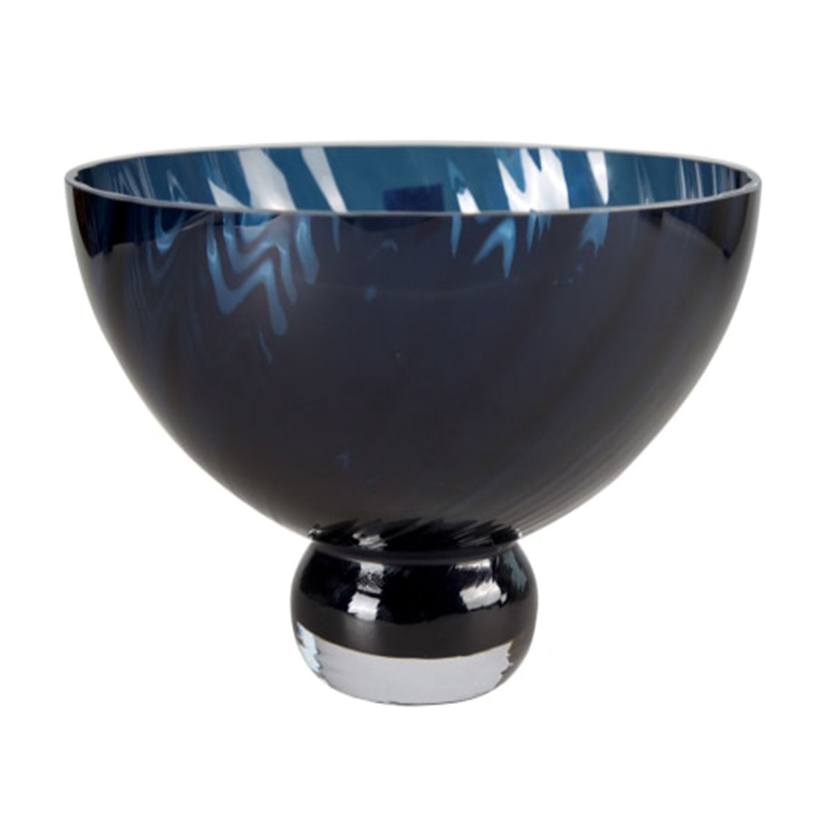 Bol en cristal bleu