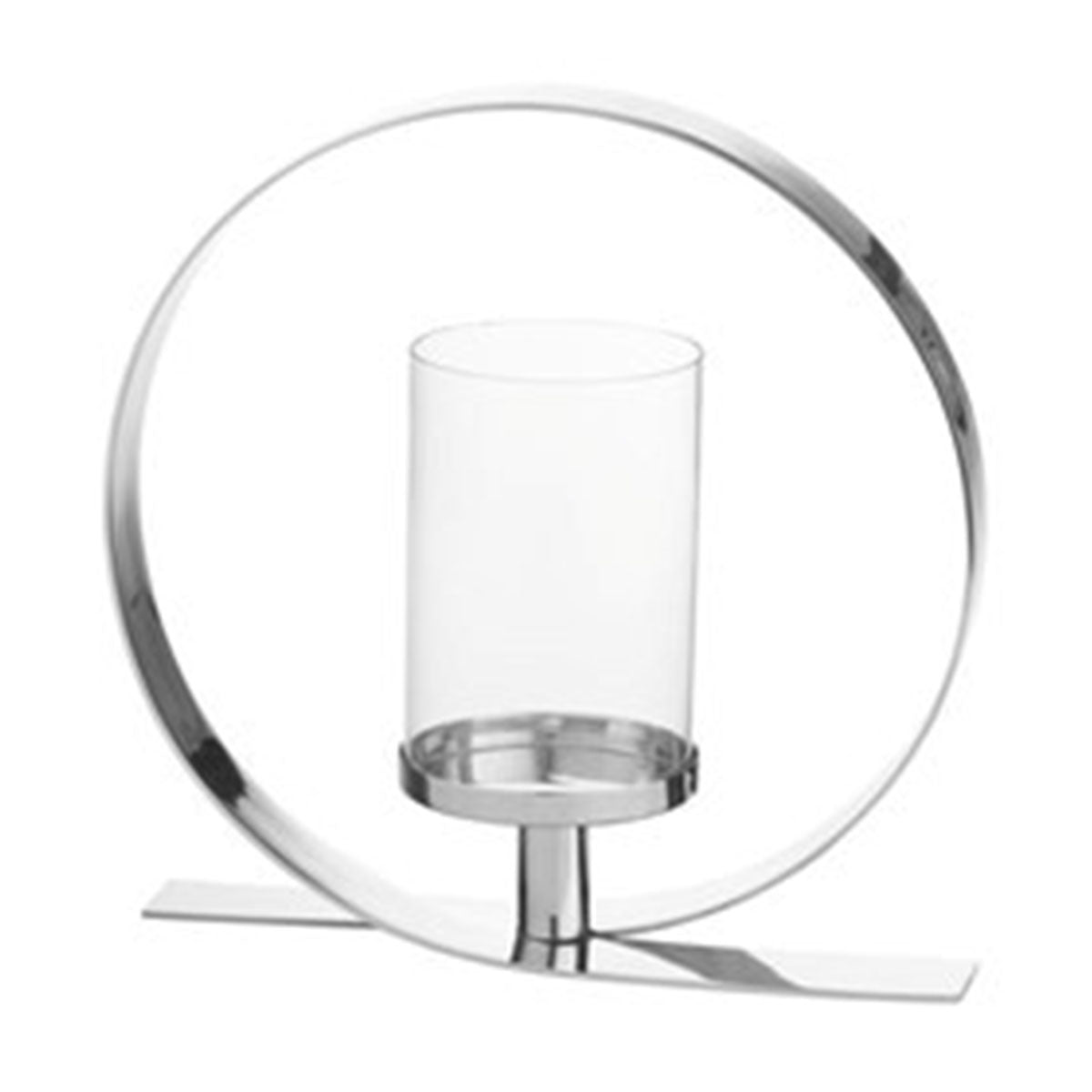 Silberner Kerzenhalter im Loop-Design 