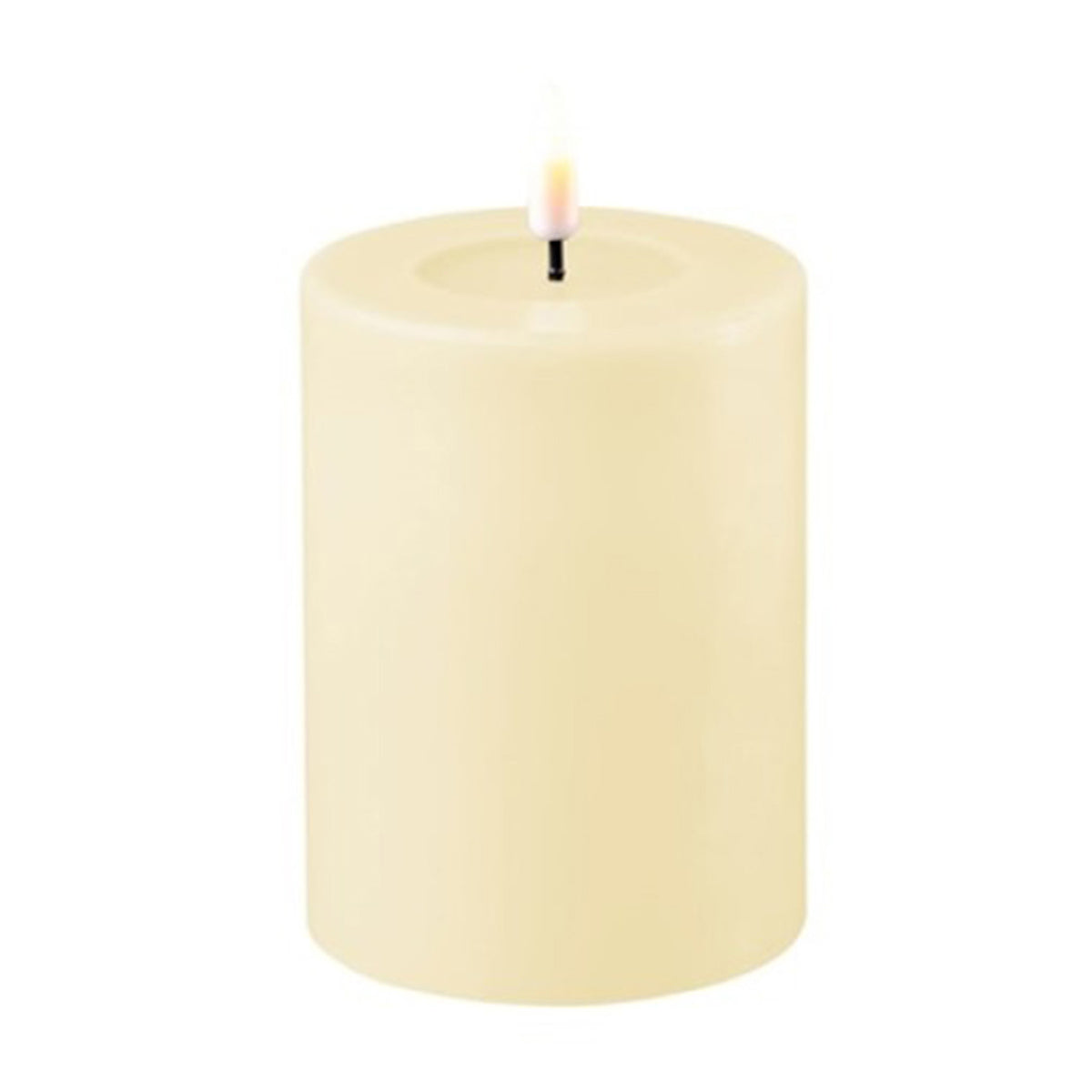 Cream Real Flame LED Candle 7.5x10cm