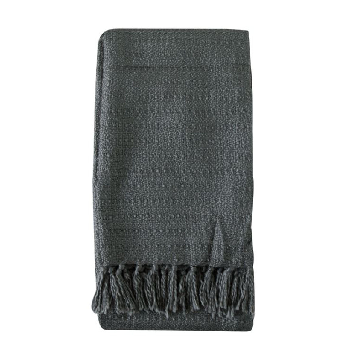 Acrylic Textured Throw Grey