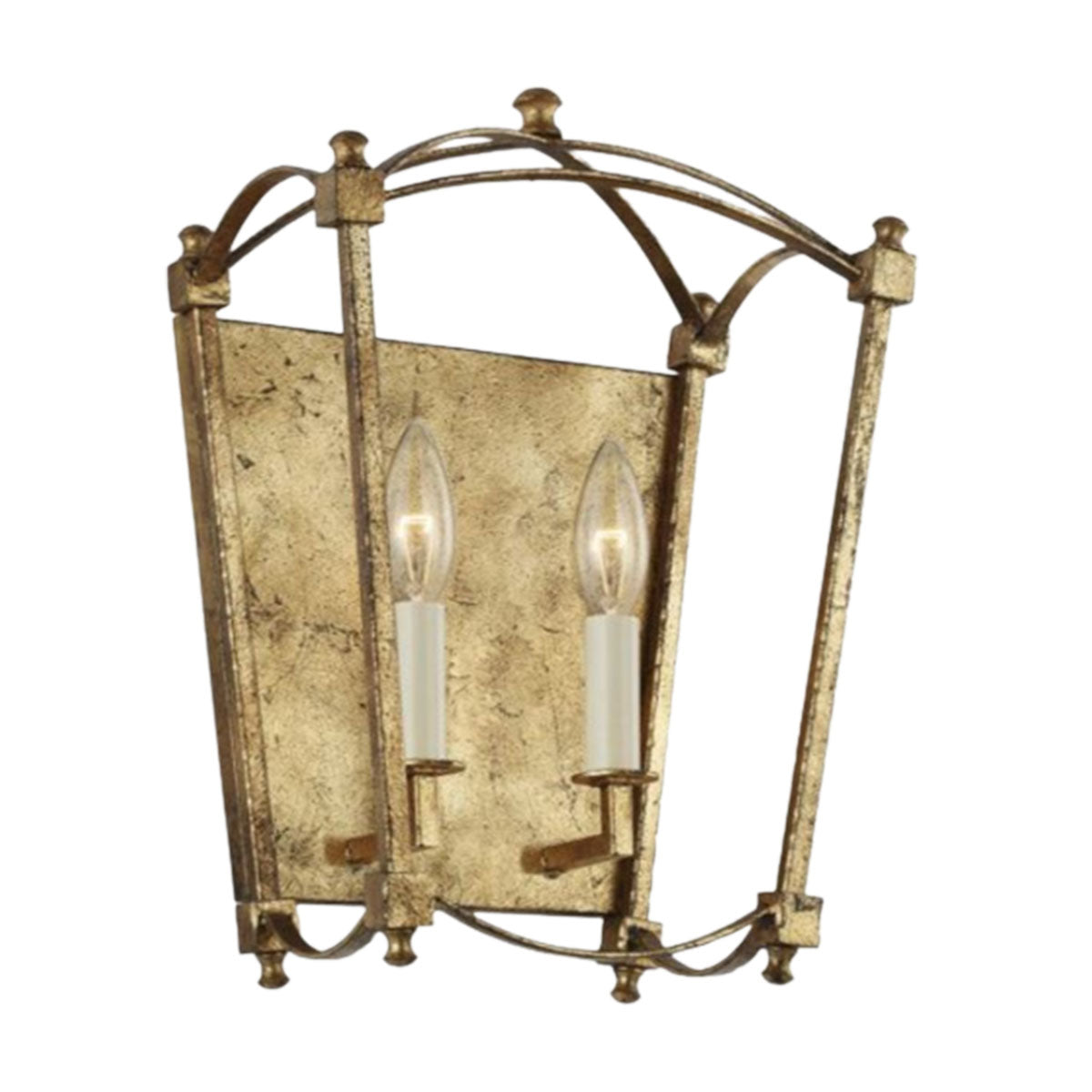 Antique Gold Wall Lantern - 2 lights