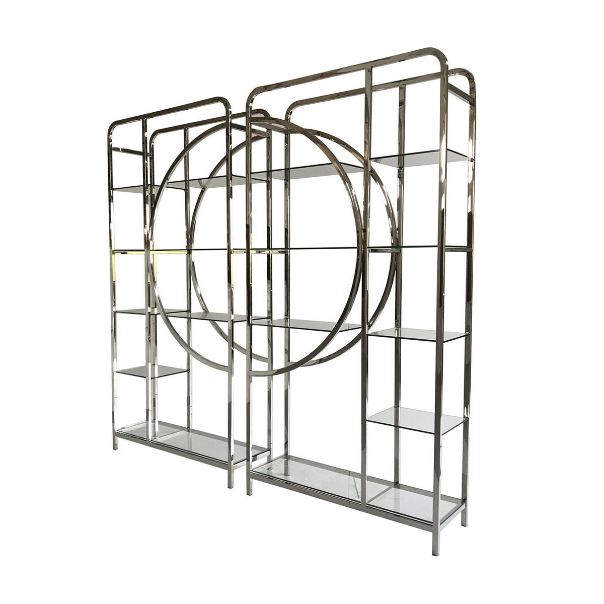 Gatsby Steel Decadence Shelving Units (Set of 2) ( DISPLAY ONLY)