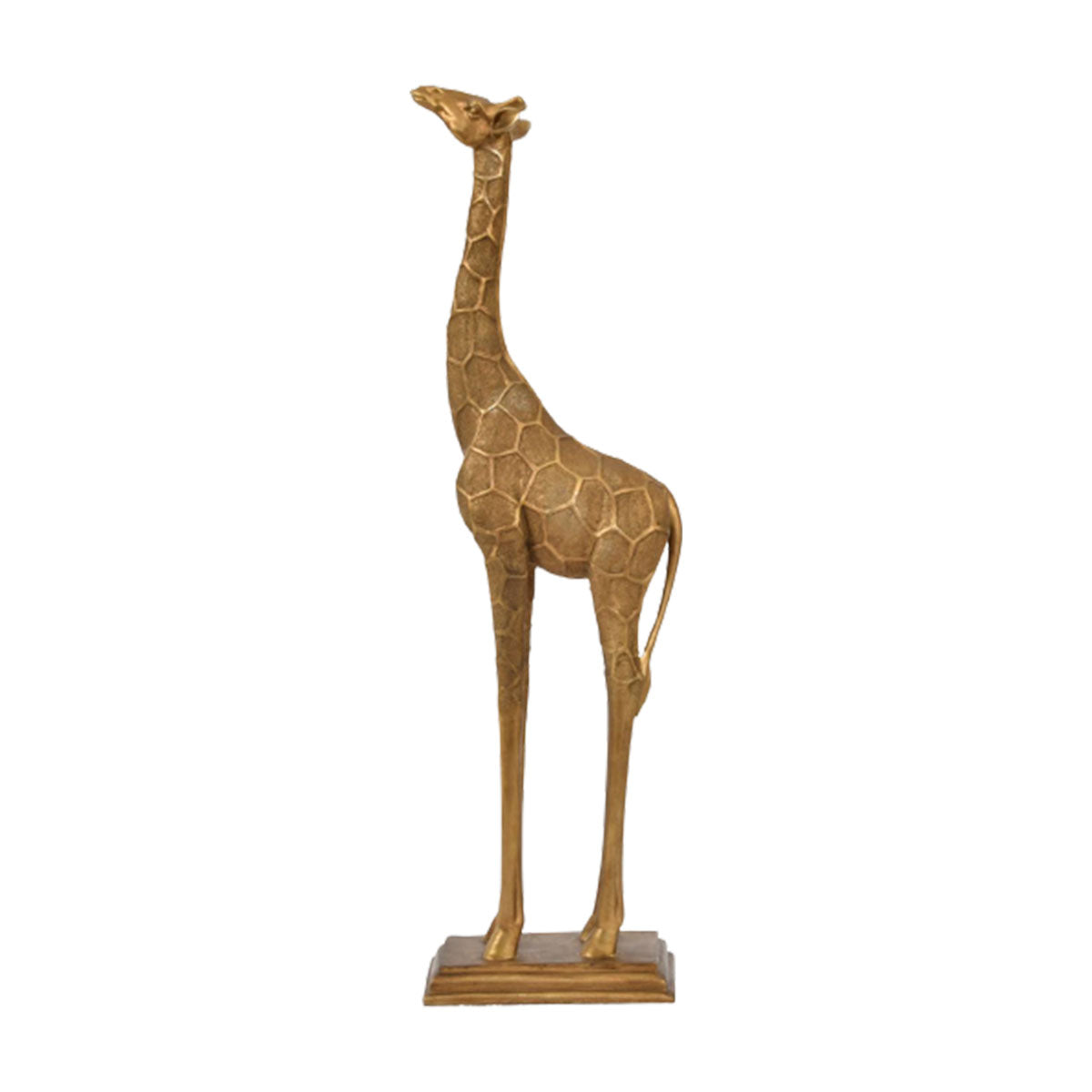 Giant Giraffe Gold Sculpture Head Forward