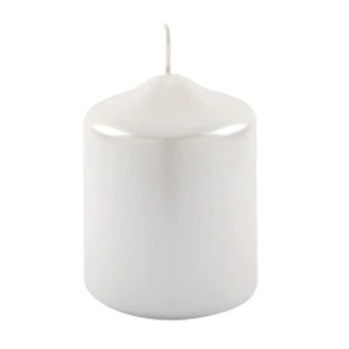 Pearlized White Candle 10cm