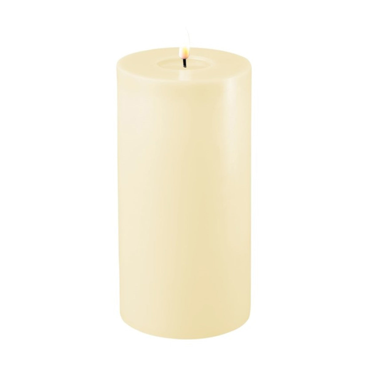 Cream Real Flame LED Candle 10x20cm