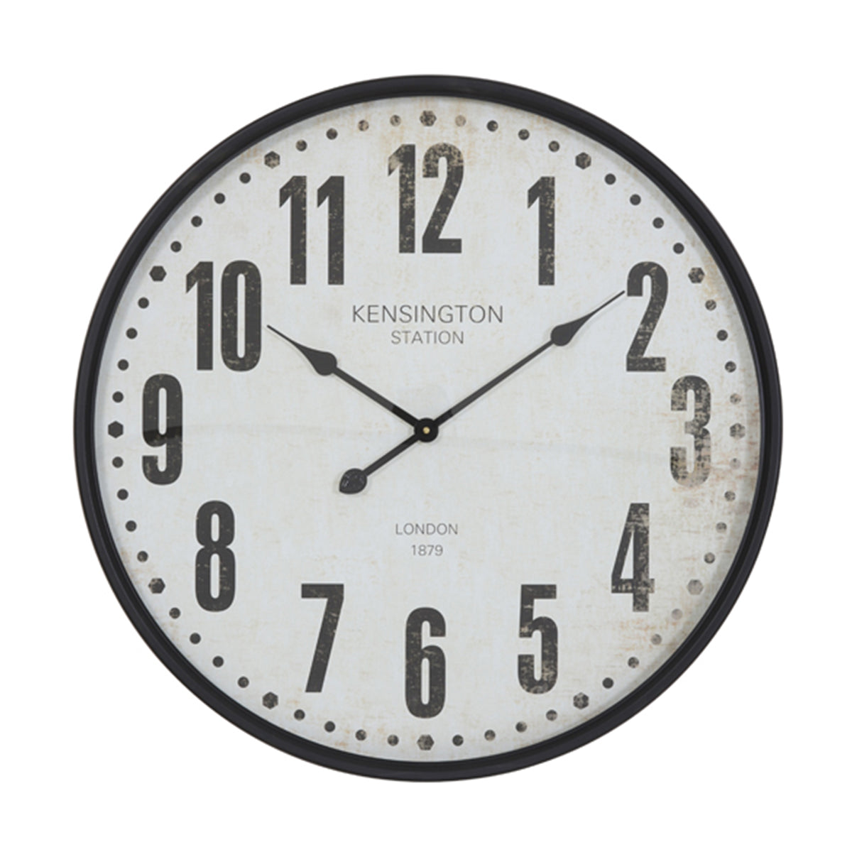 Kennisington Wall Clock Black/Beige 67cm
