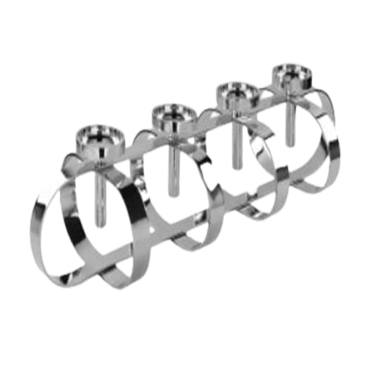 Nickel Plated Large Candle Holder