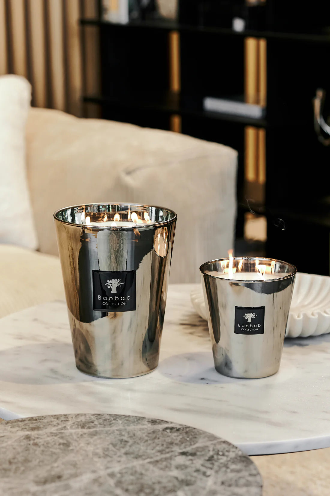 BAOBAB COLLECTION Kerze mit Federn
