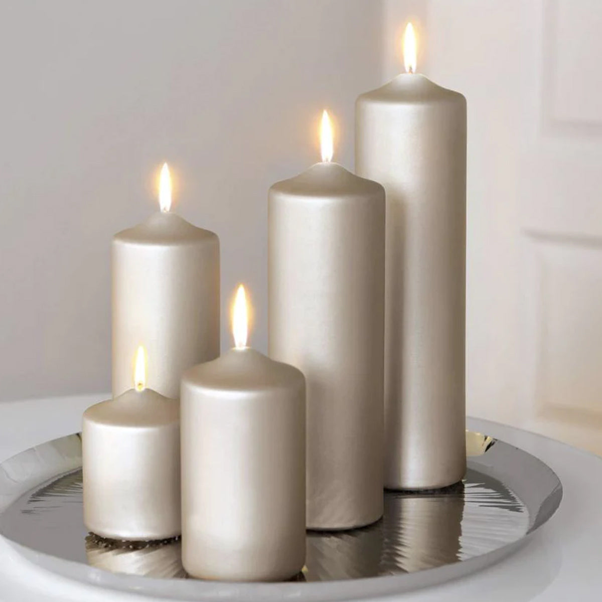 Taupe Candle 15cm