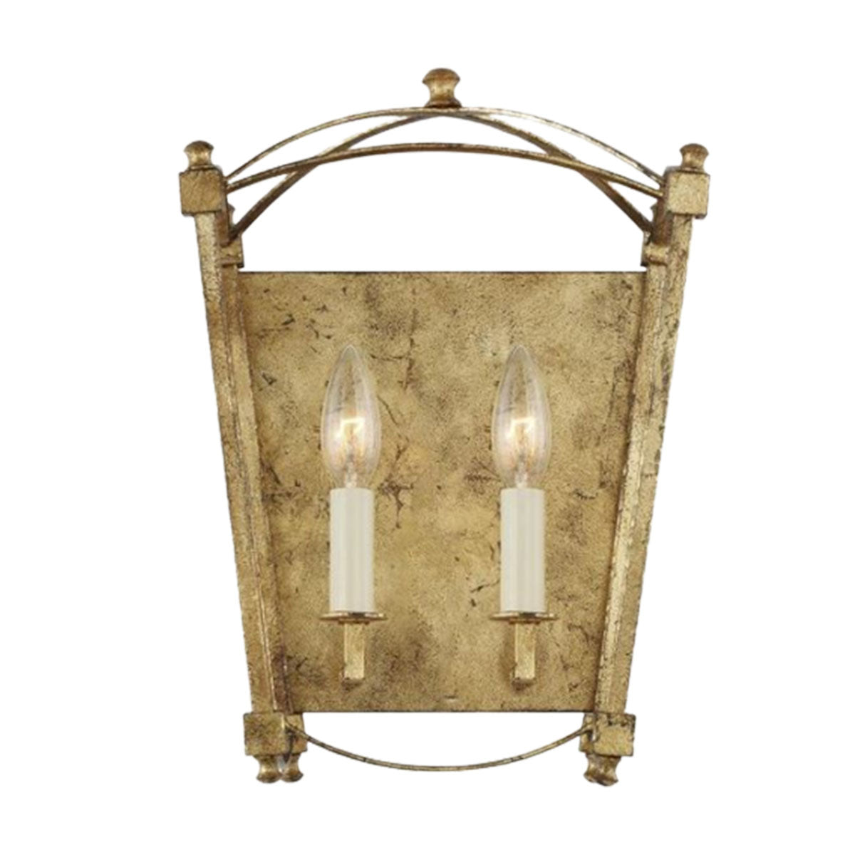 Antike goldene Wandlaterne – 2 Lichter
