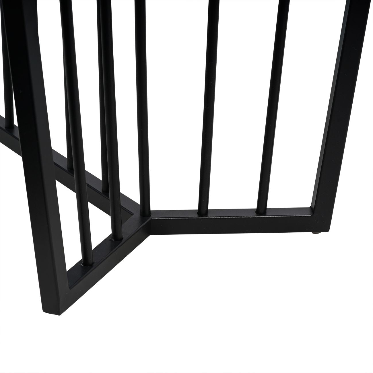 Table basse rectangulaire avec cadre noir et verre teinté Abington