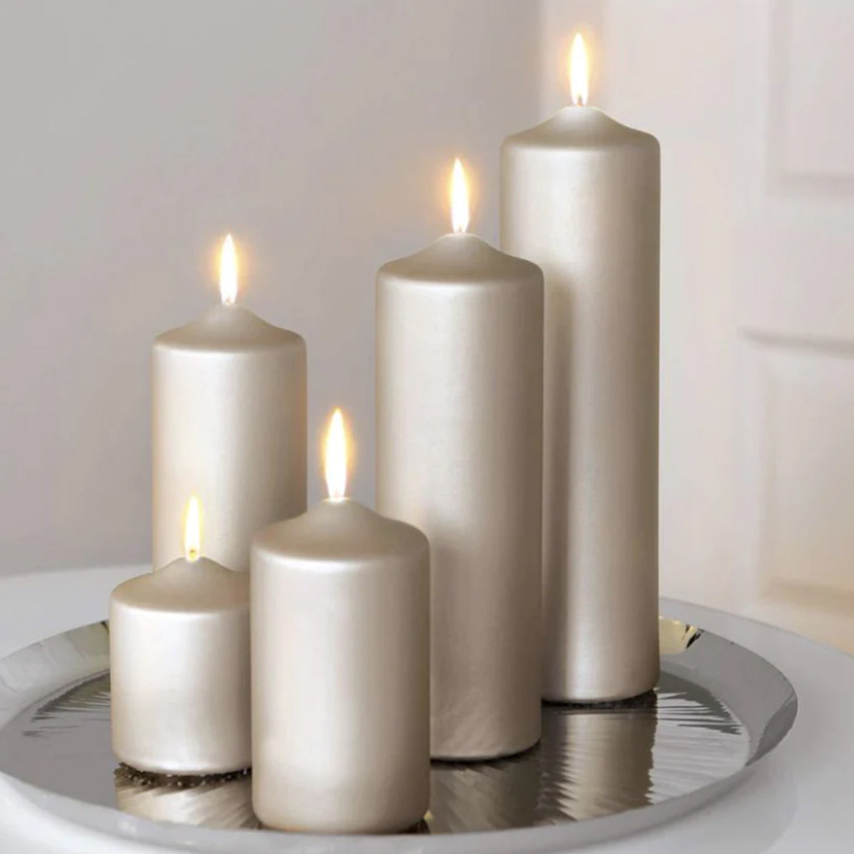 Taupe Candle 10cm