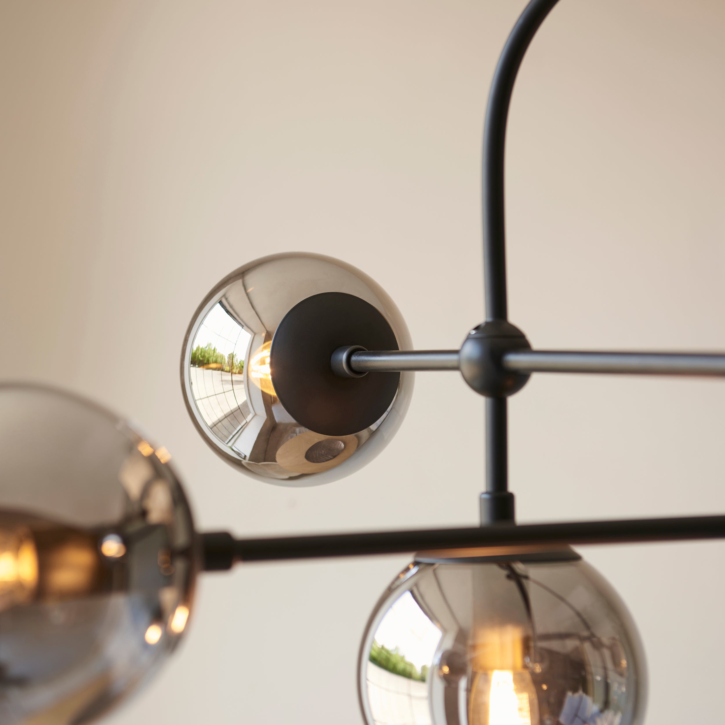 Matt Black 6 Light Pendant