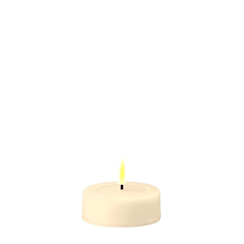 Cream Real Flame LED Candle 4.5x6cm (2x)