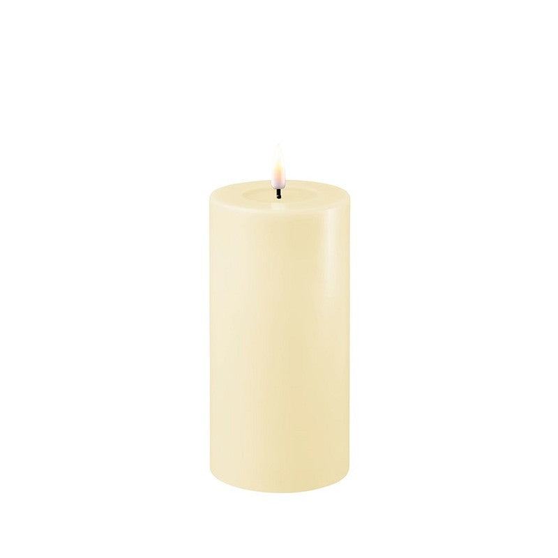 Cream Real Flame LED Candle 7.5x15cm