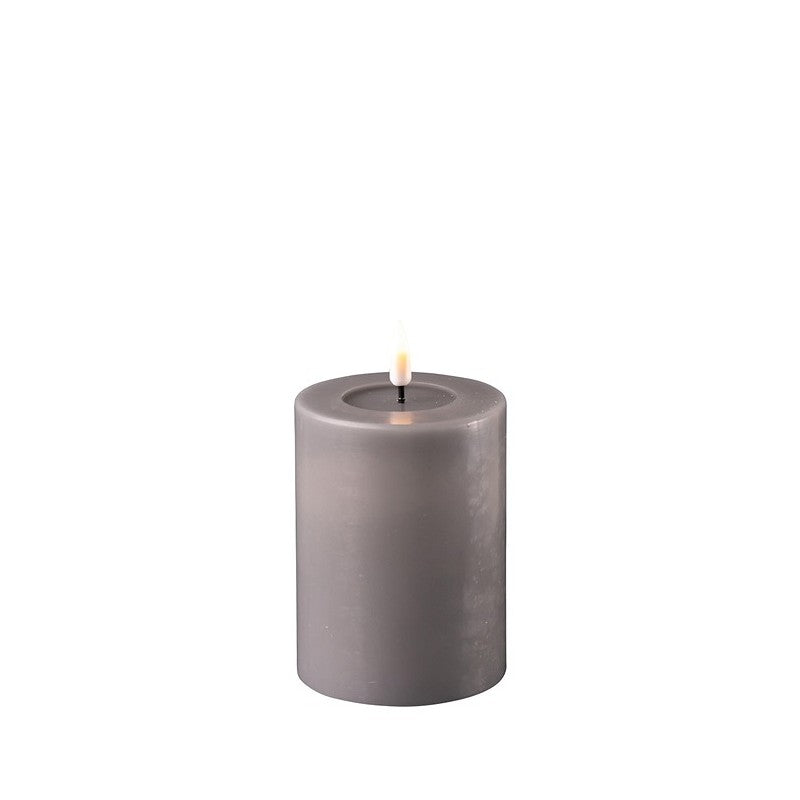 Grey Real Flame LED Candle 7.5x10cm